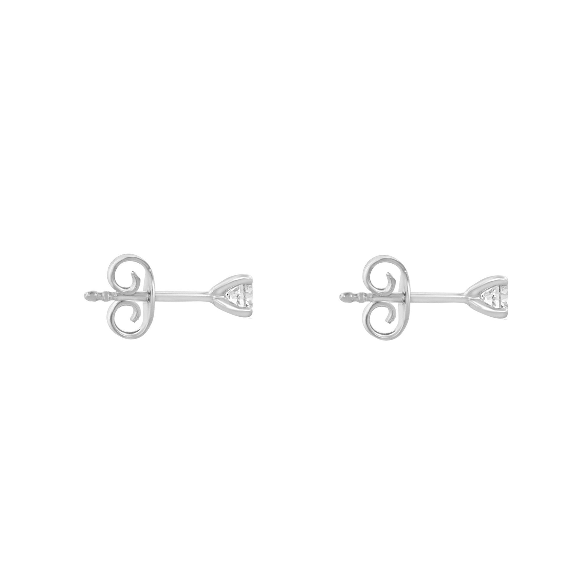 0.31ct Round Brilliant Cut Diamond Stud Earrings in 18ct White Gold