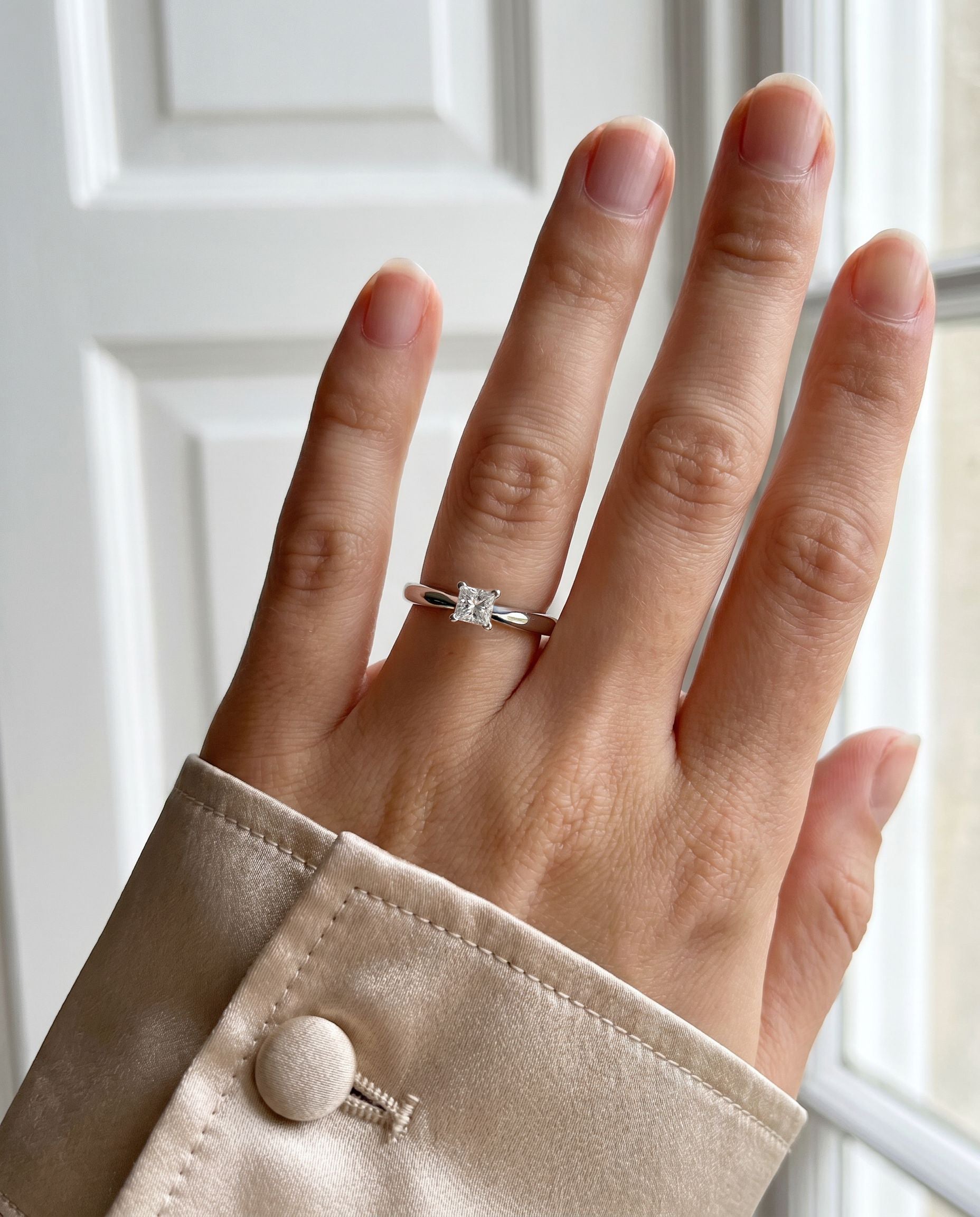 0.41ct Princess HRD Certified Diamond Engagement Ring