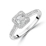 0.50ct Square Emerald Cut (Asscher) Diamond Cluster Ring RPN40277