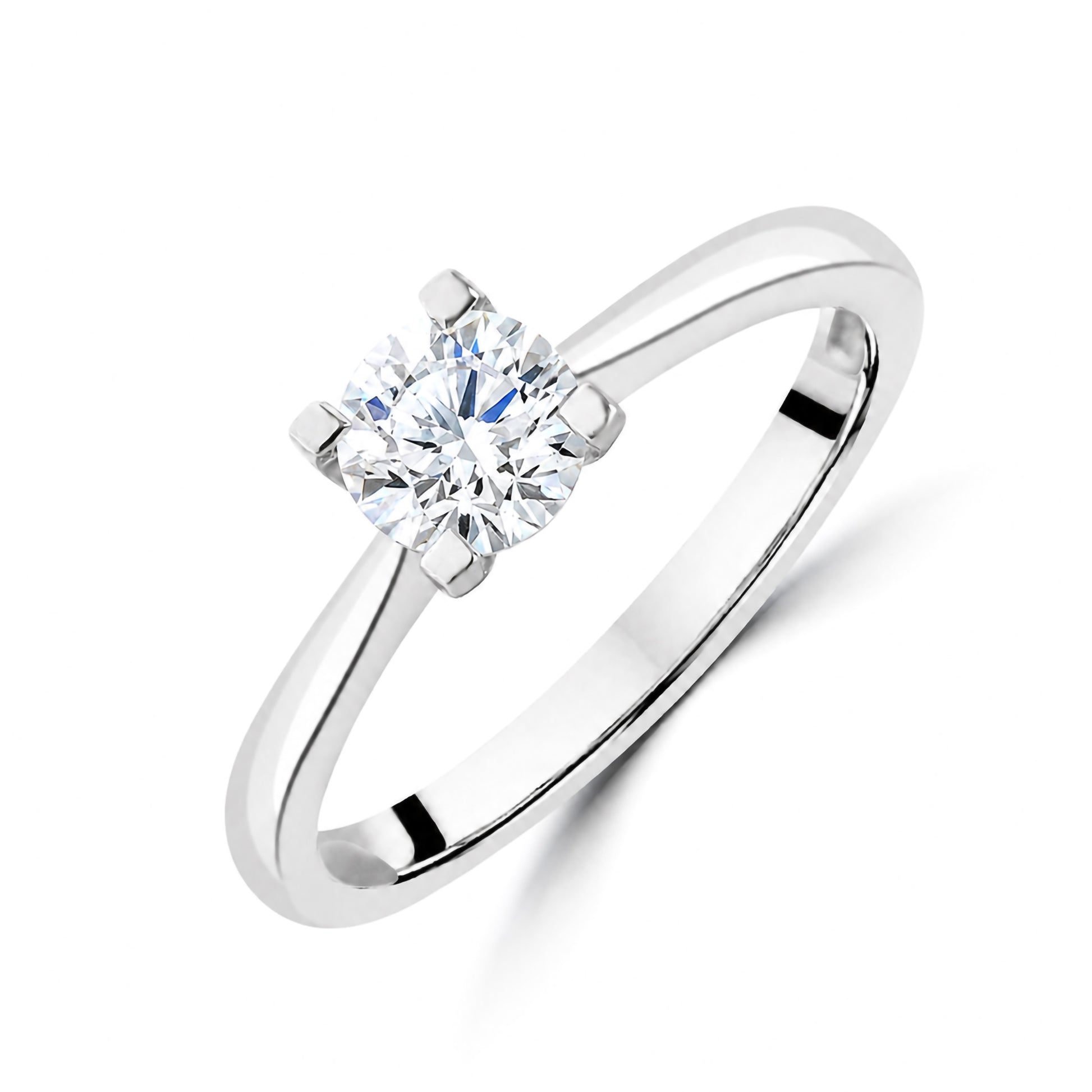 0.70ct Round Brilliant Cut Diamond Solitaire Ring in Platinum