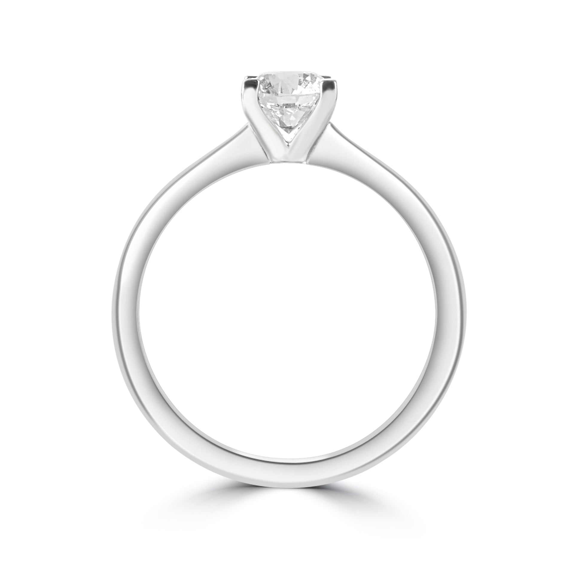 0.70ct Round Brilliant Cut Diamond Solitaire Ring in Platinum