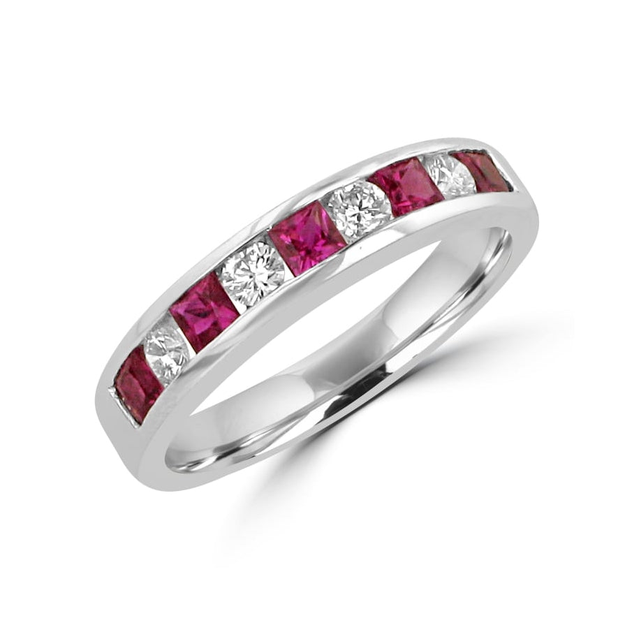 0.82ct Ruby and 0.32ct Diamond Ring