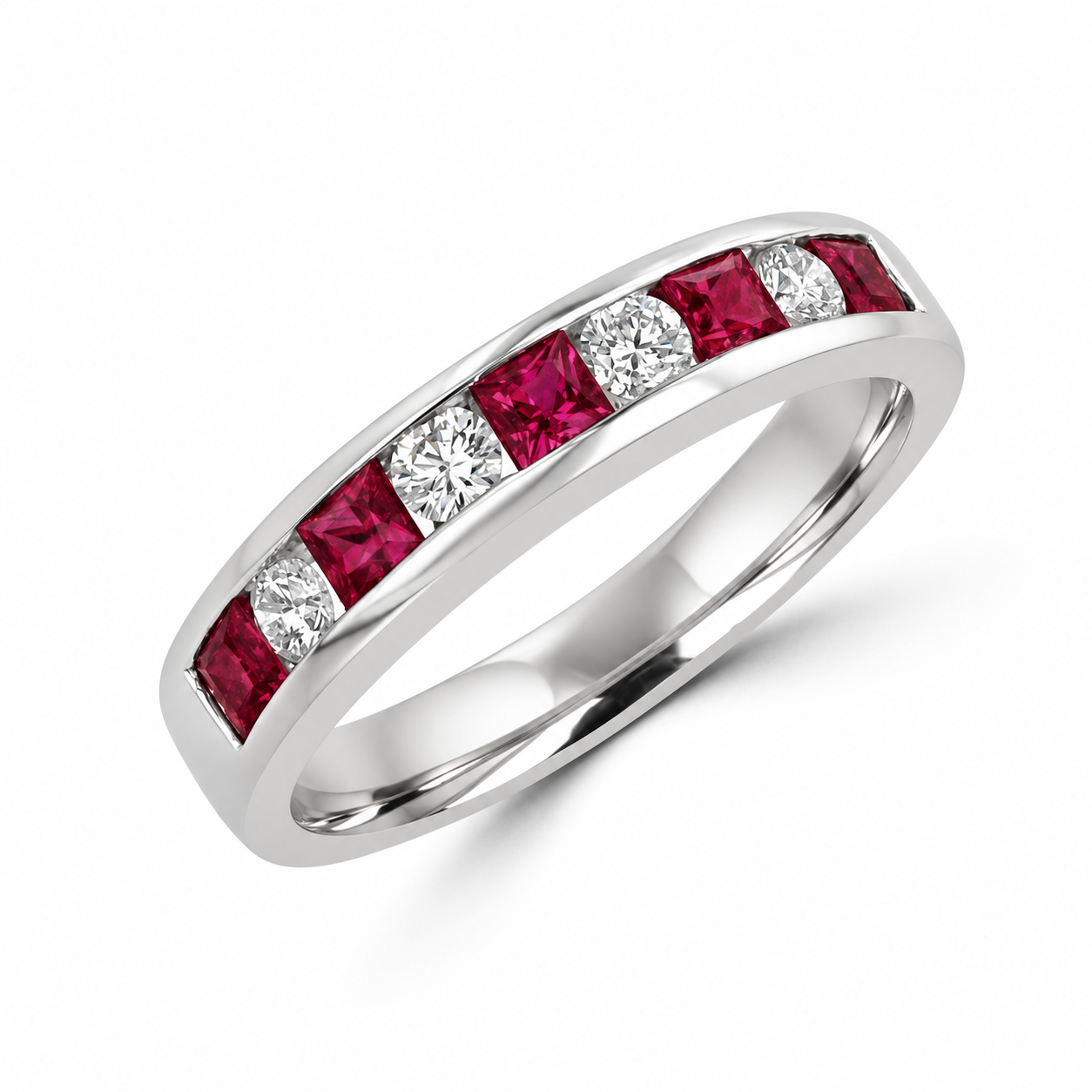 0.82ct Ruby and 0.32ct Diamond Ring