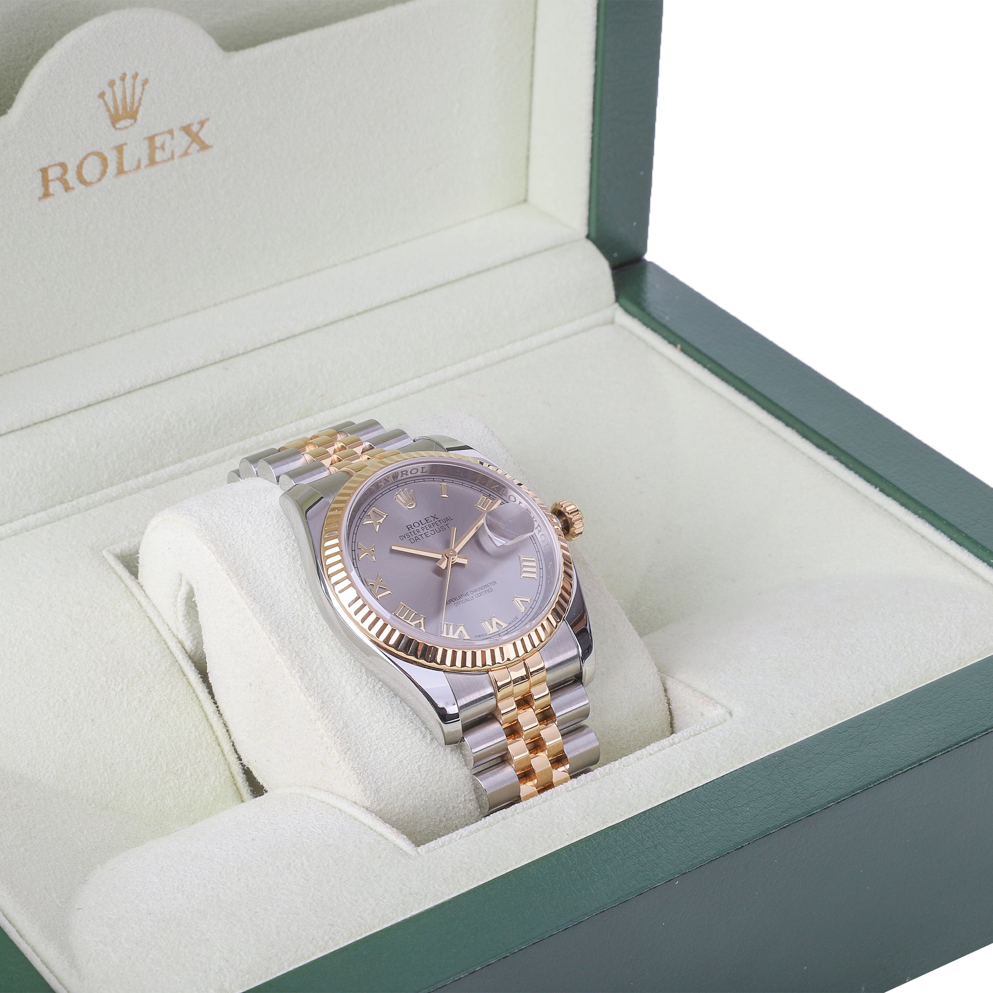 Rolex Datejust 36mm Steel and Yellow Gold With Grey Dial Pre-Owned Watch