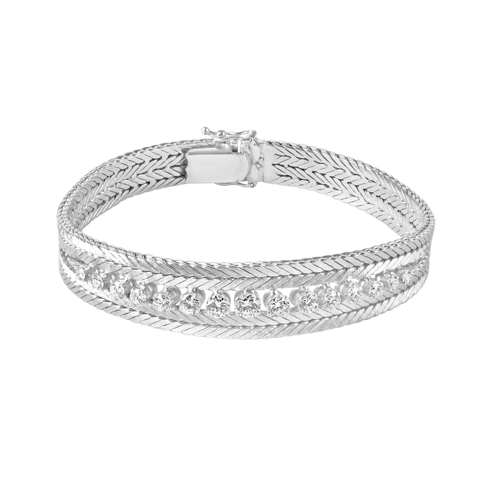 18ct White Gold Diamond Pre-Owned Bracelet