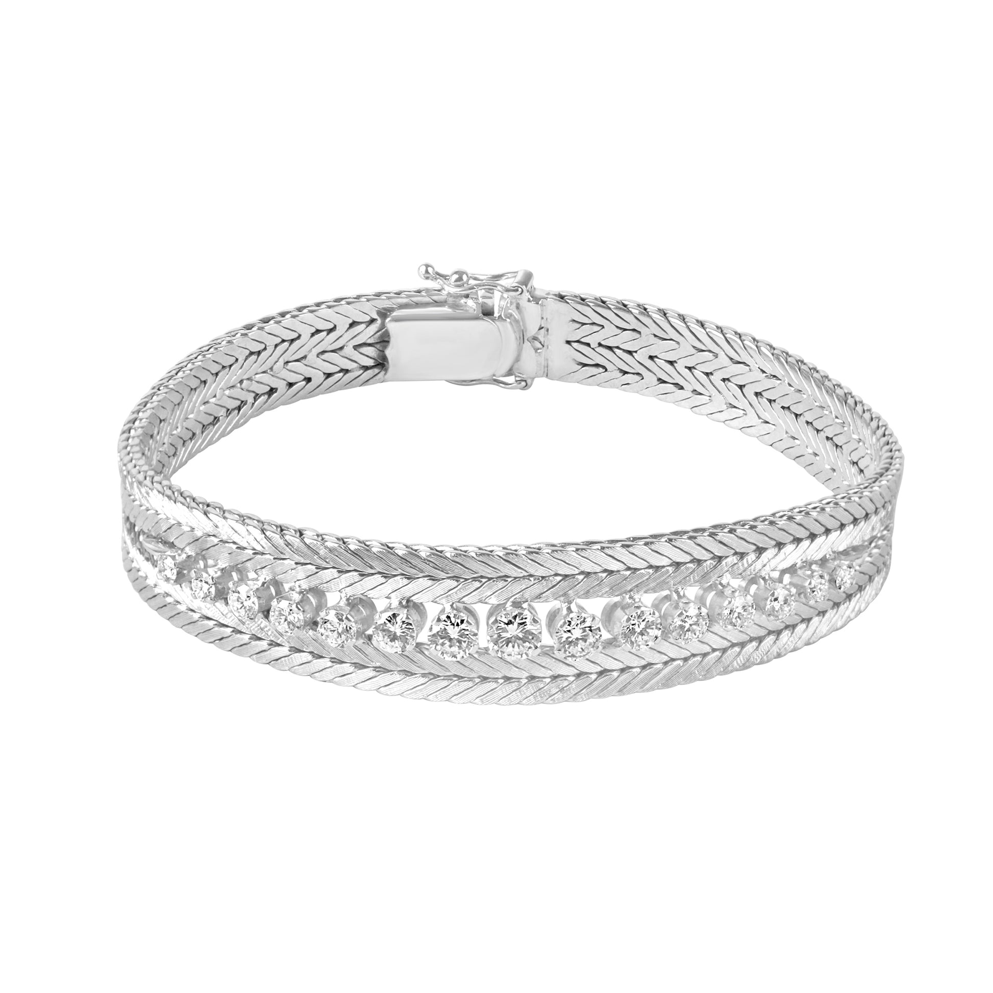 18ct White Gold Diamond Pre-Owned Bracelet