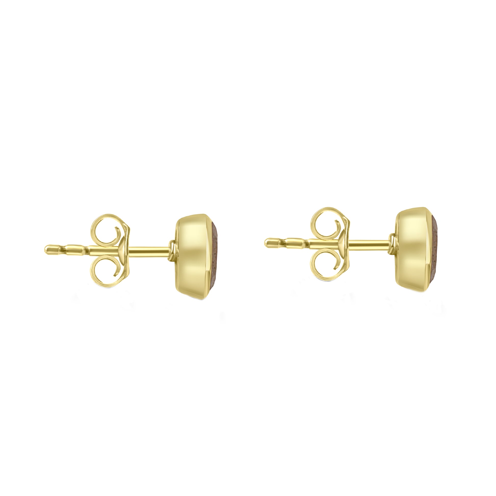 24ct Gold Plated Sterling Silver Labradorite Oval Stud Earrings