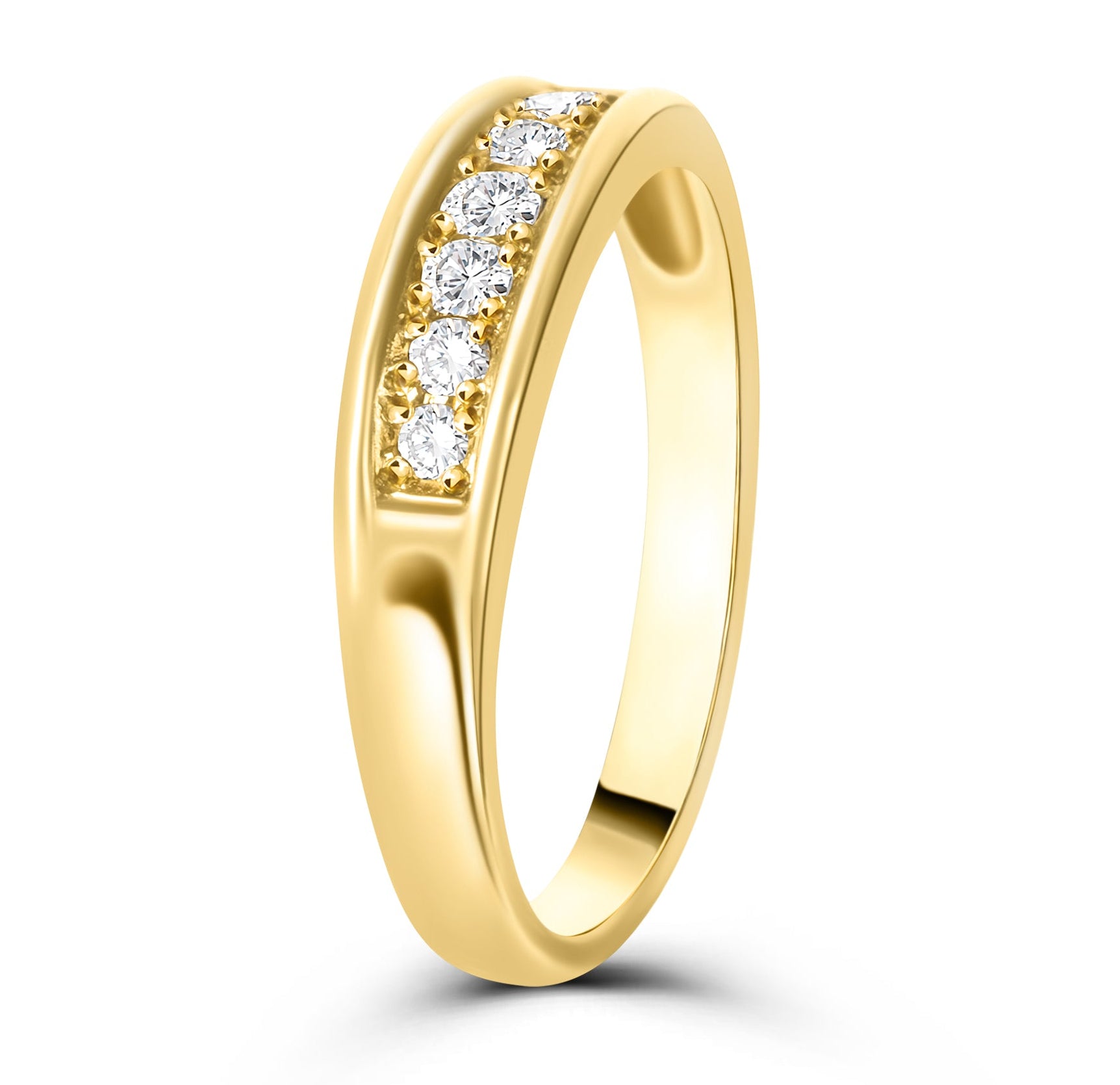 9ct Yellow Gold Seven Stone Channel Set Pre-Owned Ring