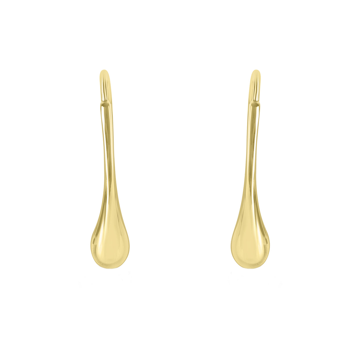 18ct Yellow Gold Plated Sterling Silver Long Pear Drop Earrings