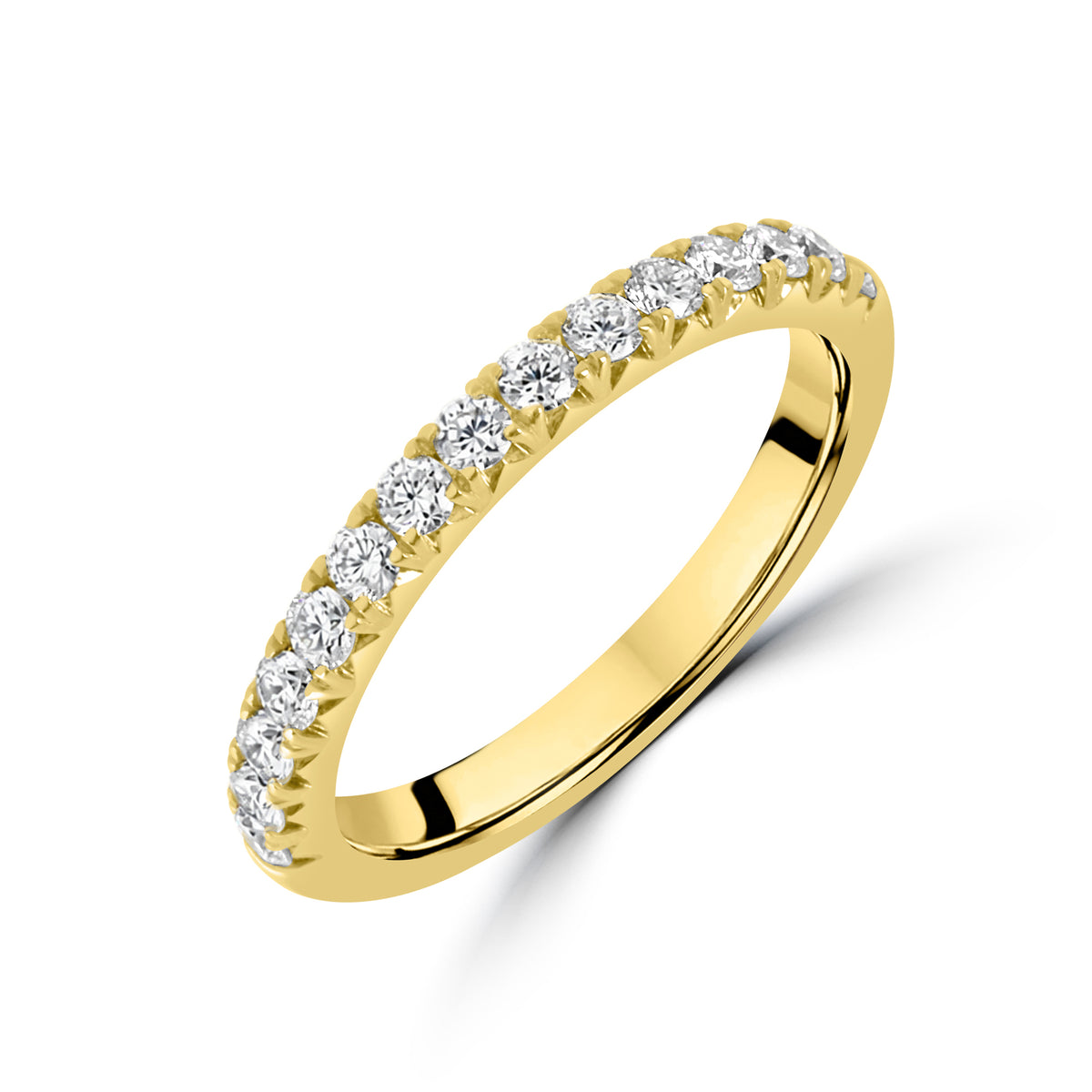 18ct Yellow Gold 0.50ct Diamond Half Eternity Ring