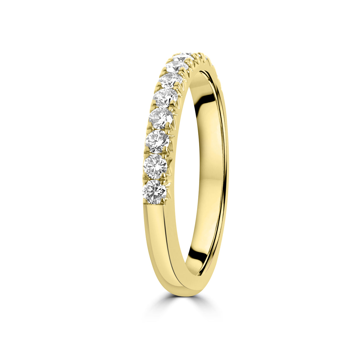 18ct Yellow Gold 0.50ct Diamond Half Eternity Ring
