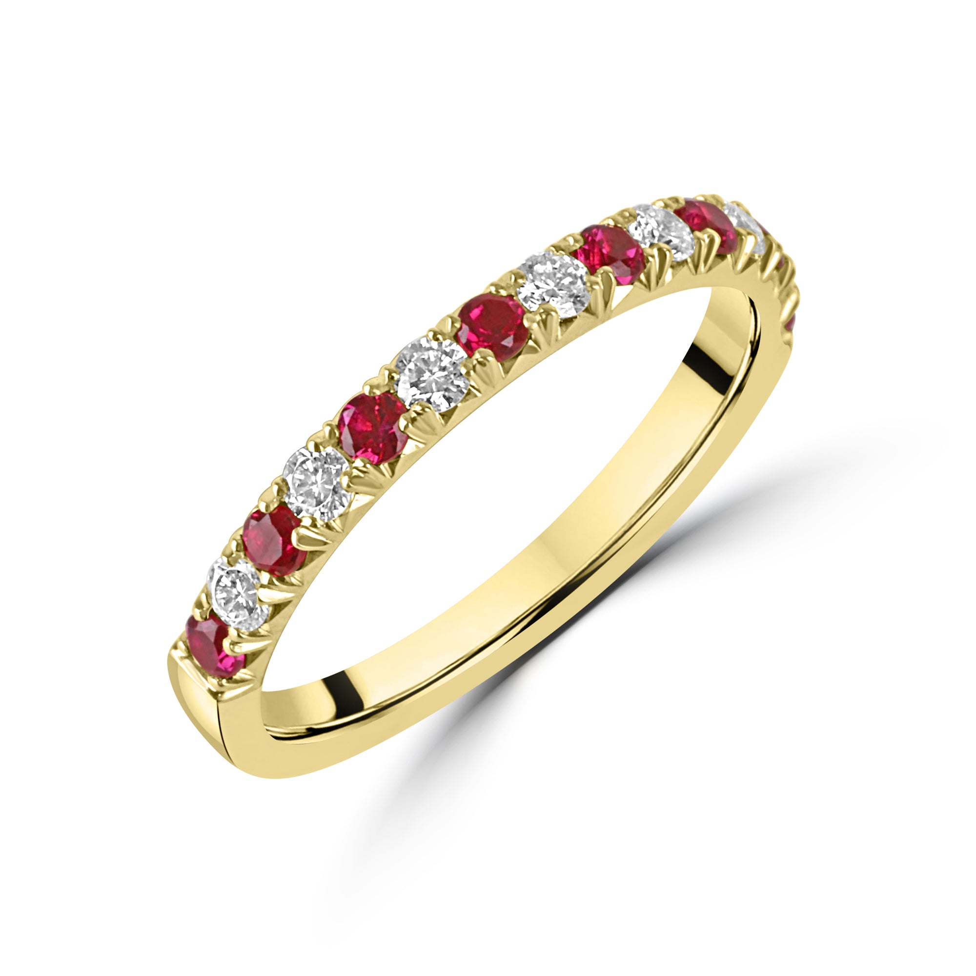 18ct Gold 0.35ct Ruby and Diamond Eternity Ring