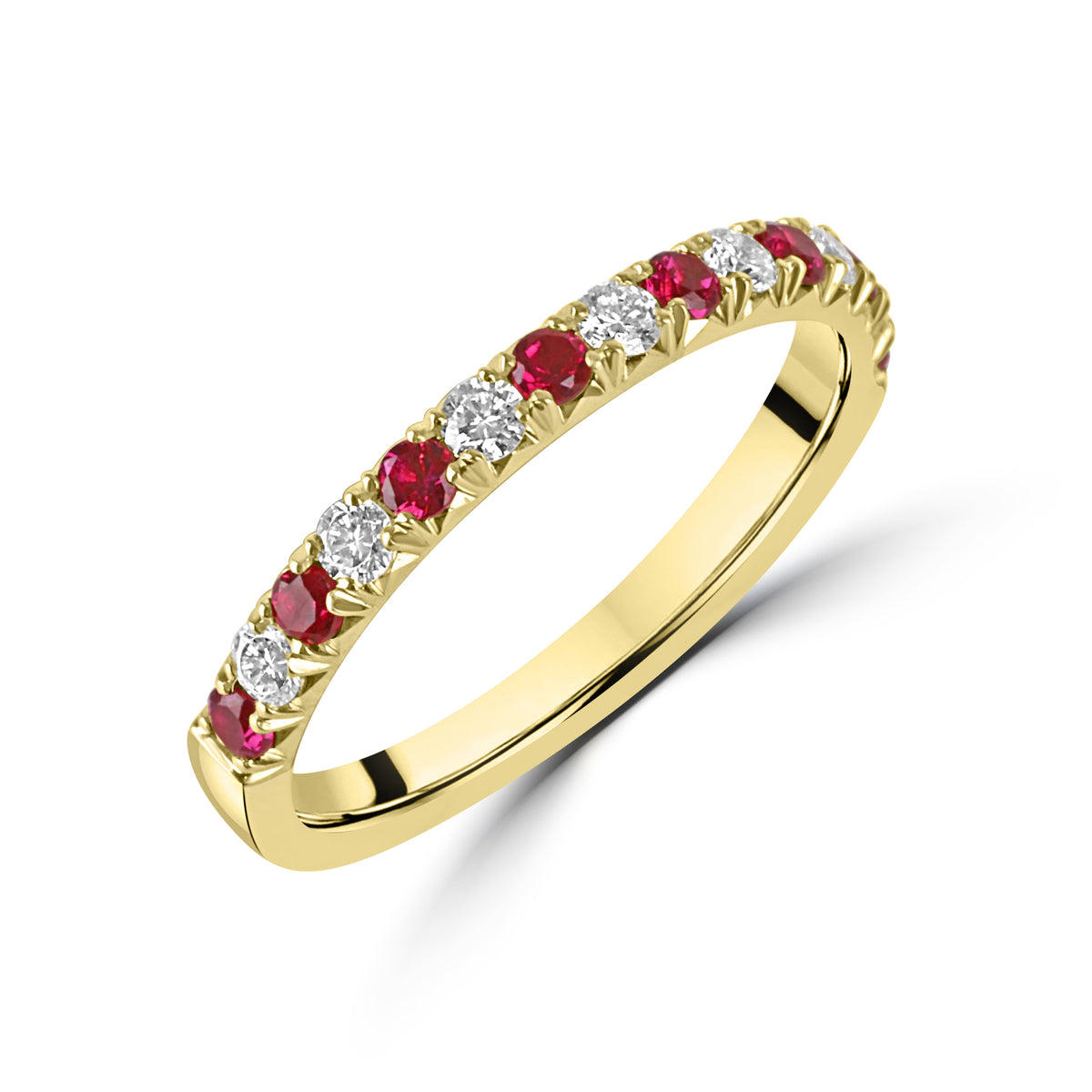 18ct Gold 0.35ct Ruby and Diamond Eternity Ring