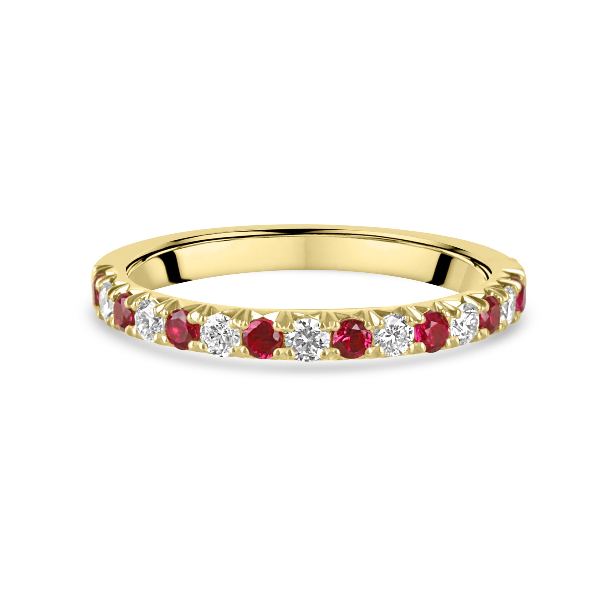 18ct Gold 0.35ct Ruby and Diamond Eternity Ring