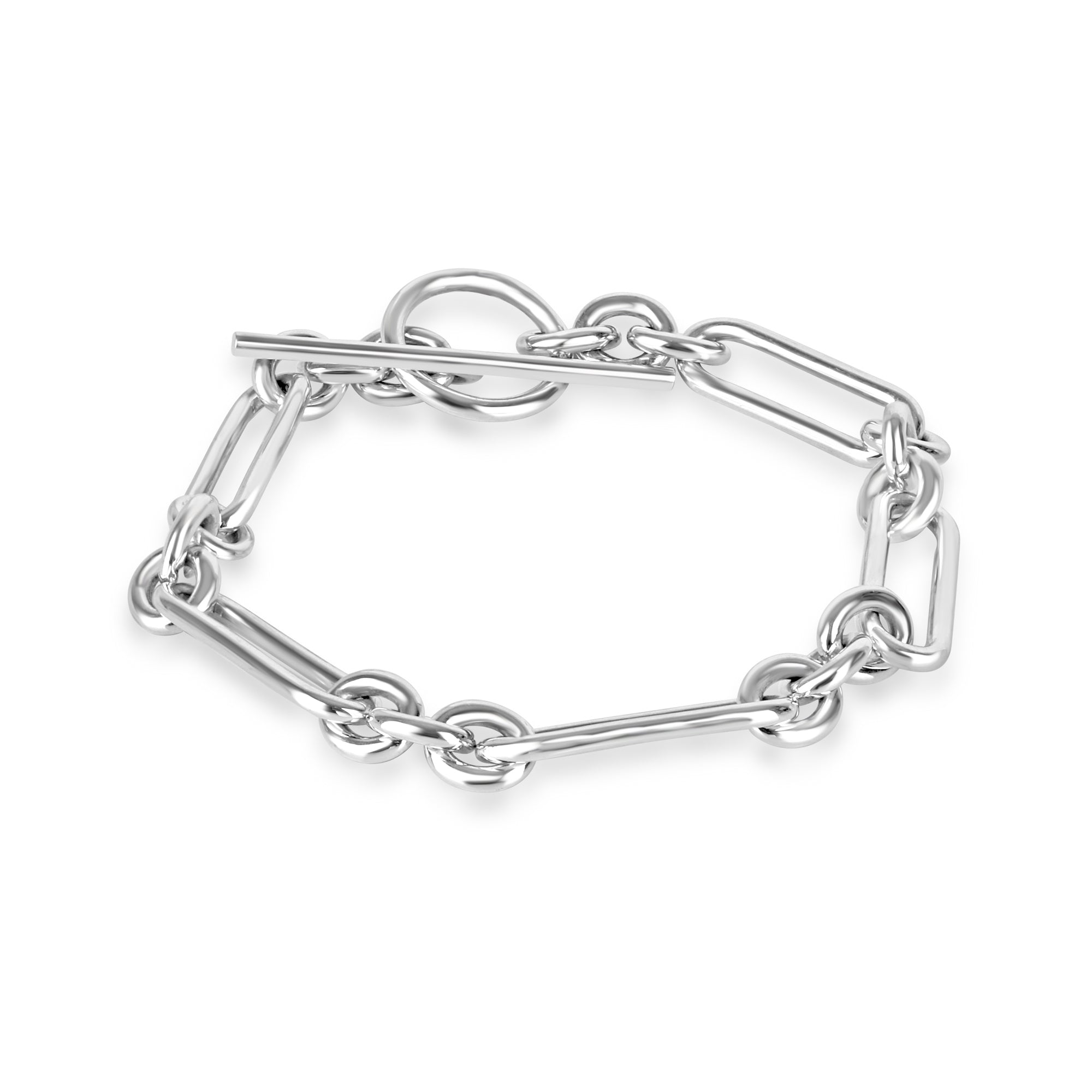 Silver Handmade Chain Link Bracelet