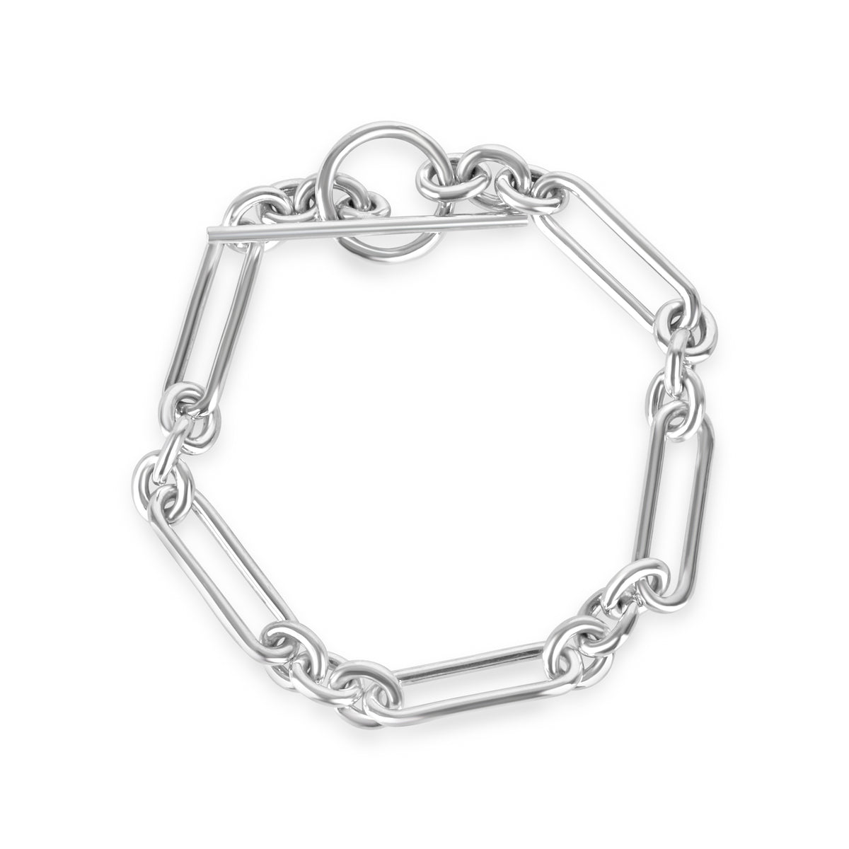 Silver Handmade Chain Link Bracelet