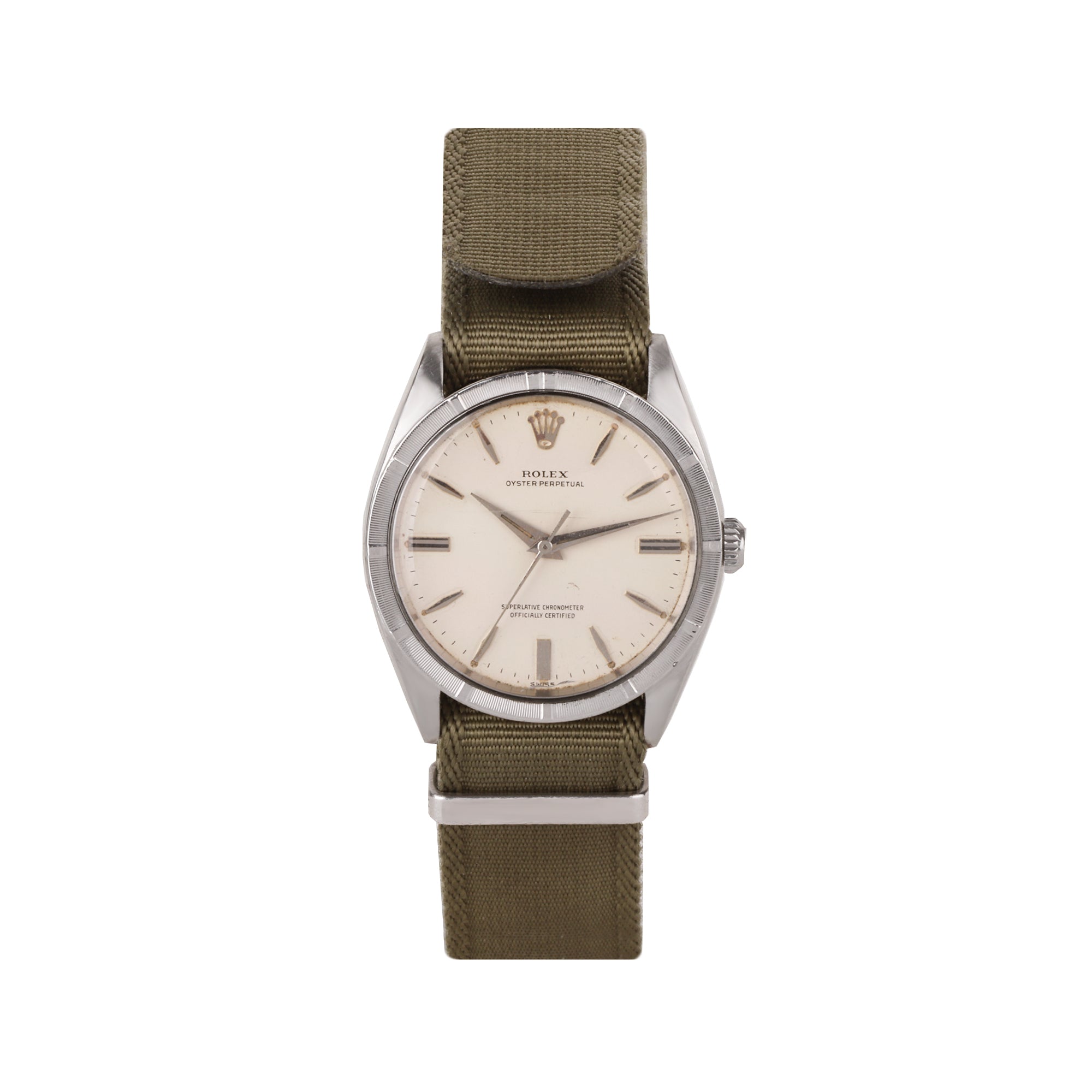 Vintage Circa 1961 Rolex Pre-owned Watch With Nato Strap