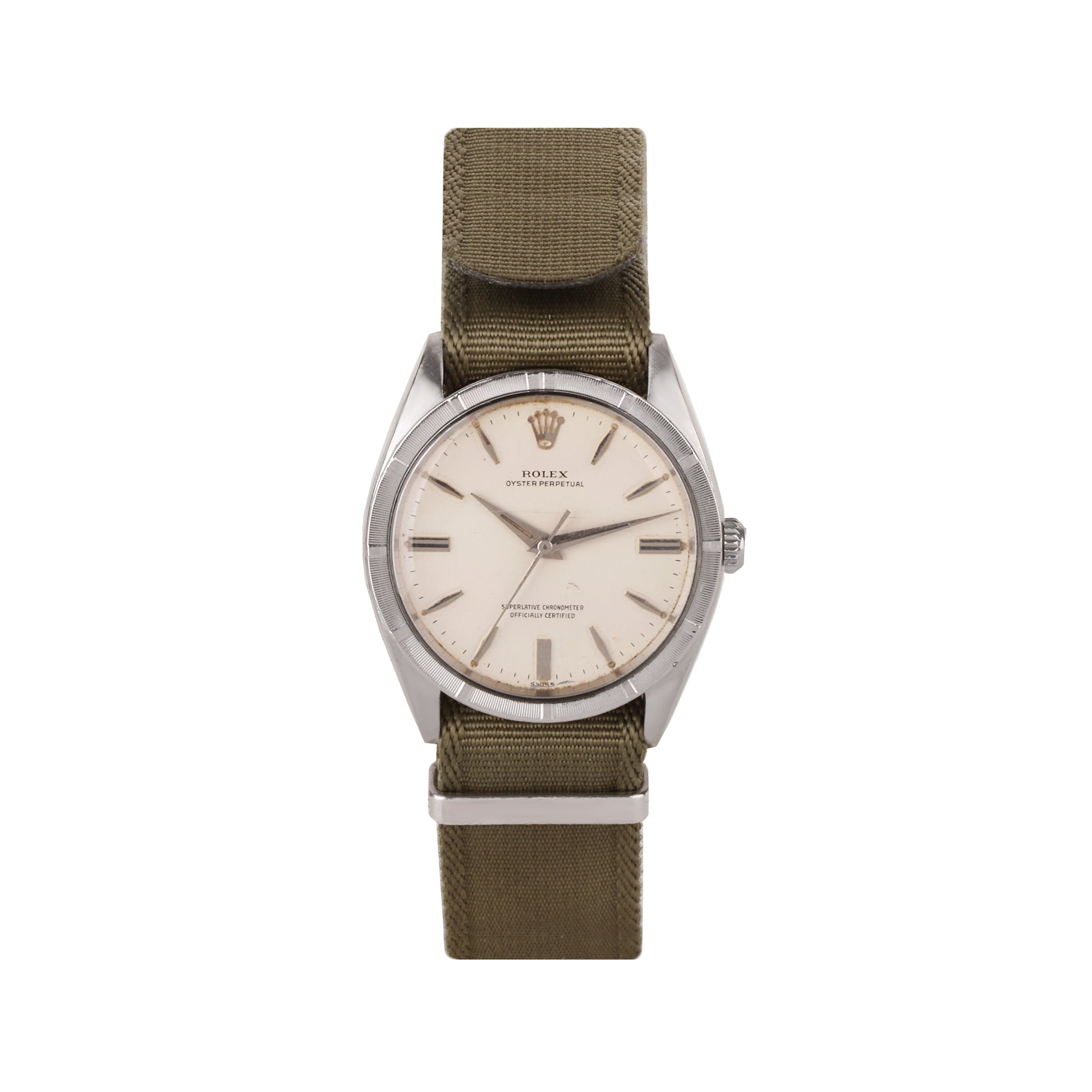 Vintage Circa 1961 Rolex Pre-owned Watch With Nato Strap