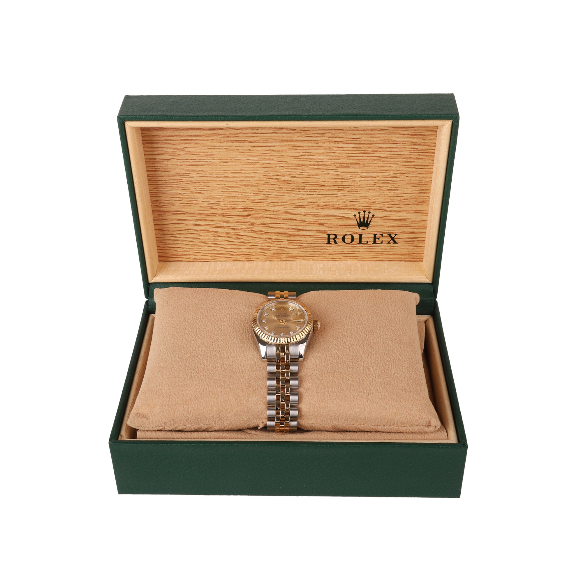 Rolex Datejust 26mm with Champagne Diamond Dot Dial Pre-Owned Watch