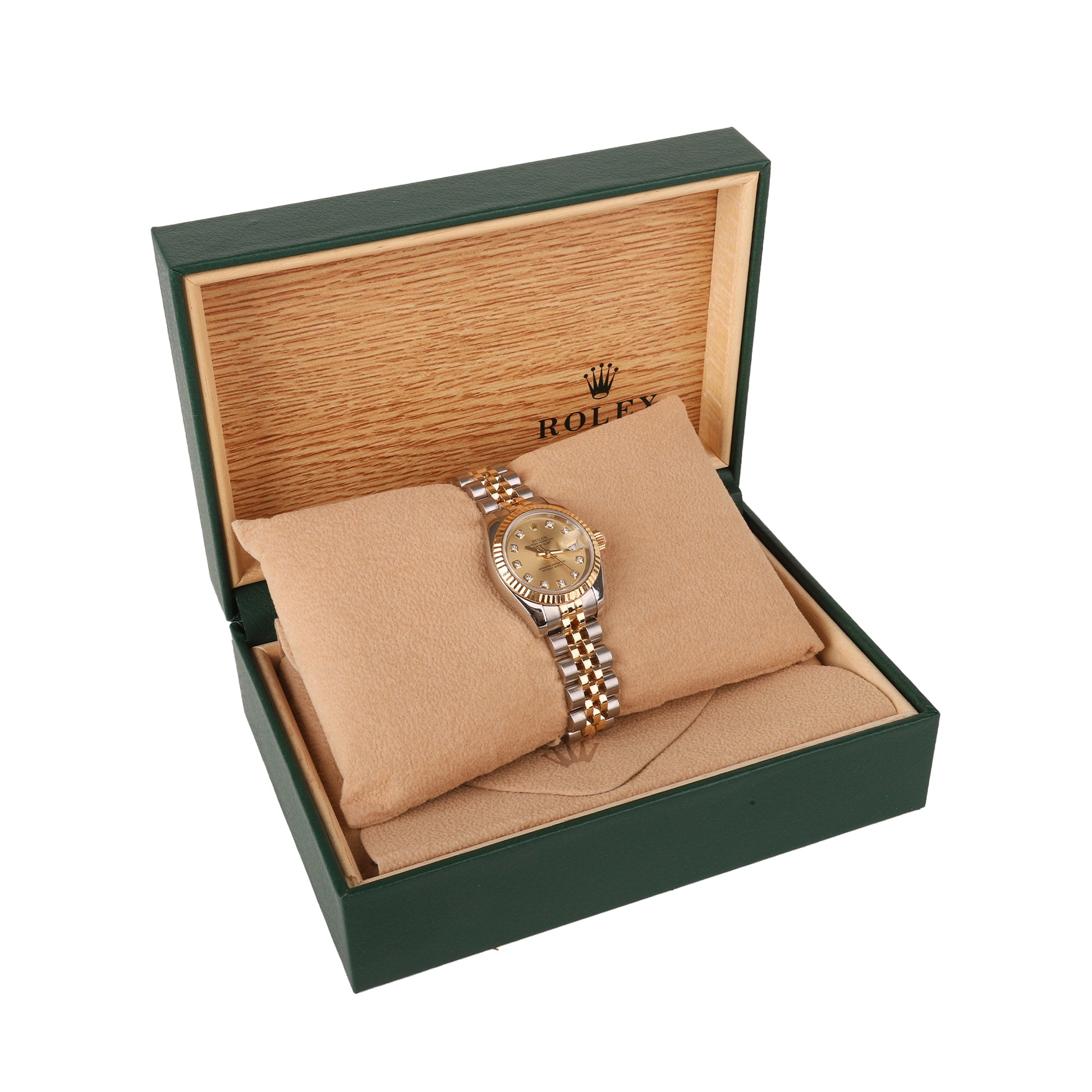 Rolex Datejust 26mm with Champagne Diamond Dot Dial Pre-Owned Watch
