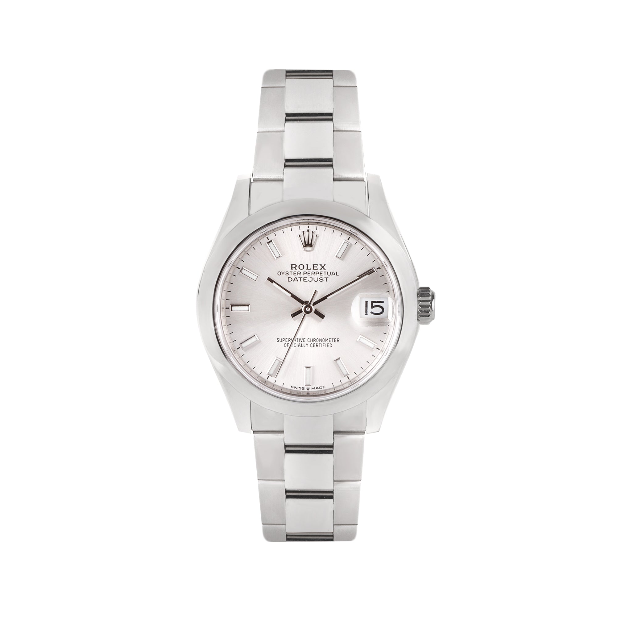 Rolex Datejust in Steel With Silver Dial Pre-owned Watch