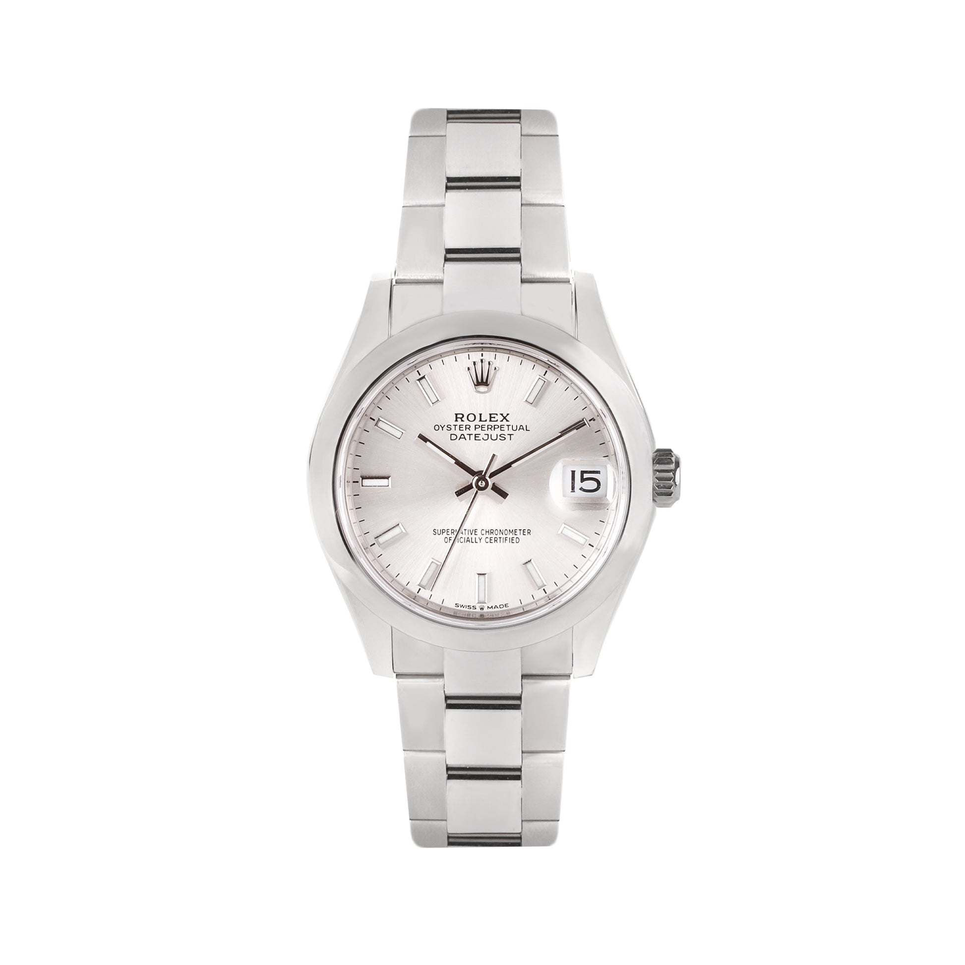 Rolex Datejust in Steel With Silver Dial Pre-owned Watch