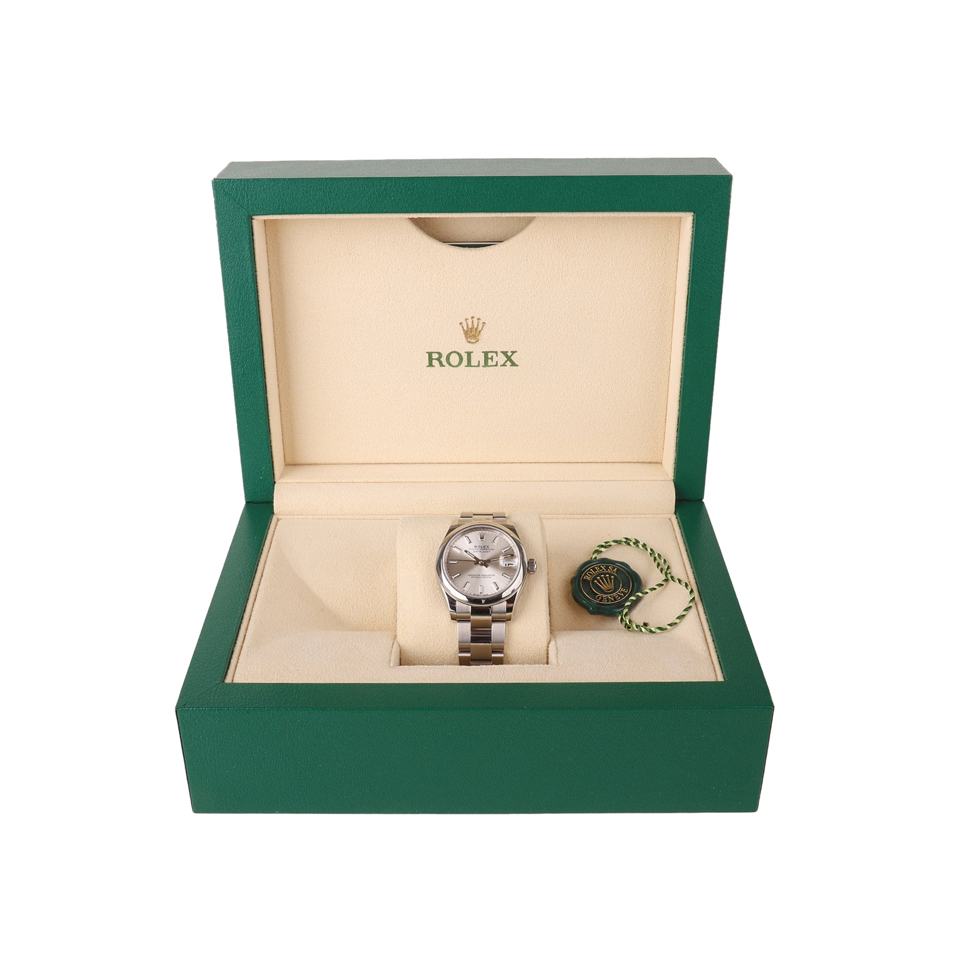 Rolex Datejust in Steel With Silver Dial Pre-owned Watch