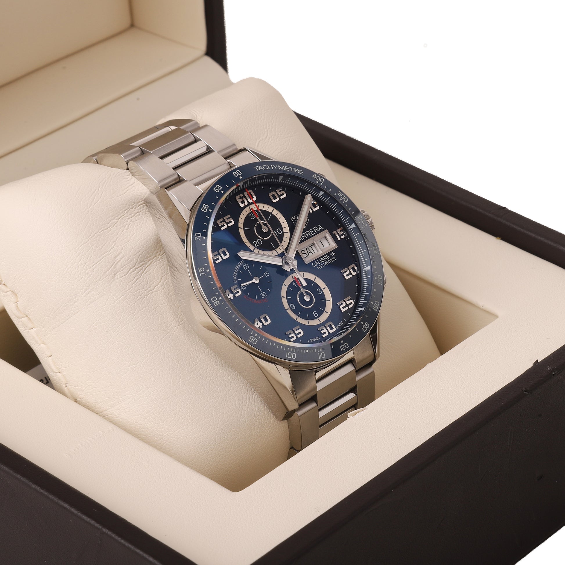 Tag Heuer Carrera Pre-Owned Watch with Blue Dial
