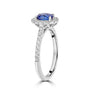 1.03ct Oval Sapphire & Diamond Halo Ring