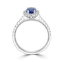 1.03ct Oval Sapphire & Diamond Halo Ring