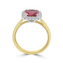 1.80ct Cushion Cut Pink Tourmaline and Diamond Halo Ring