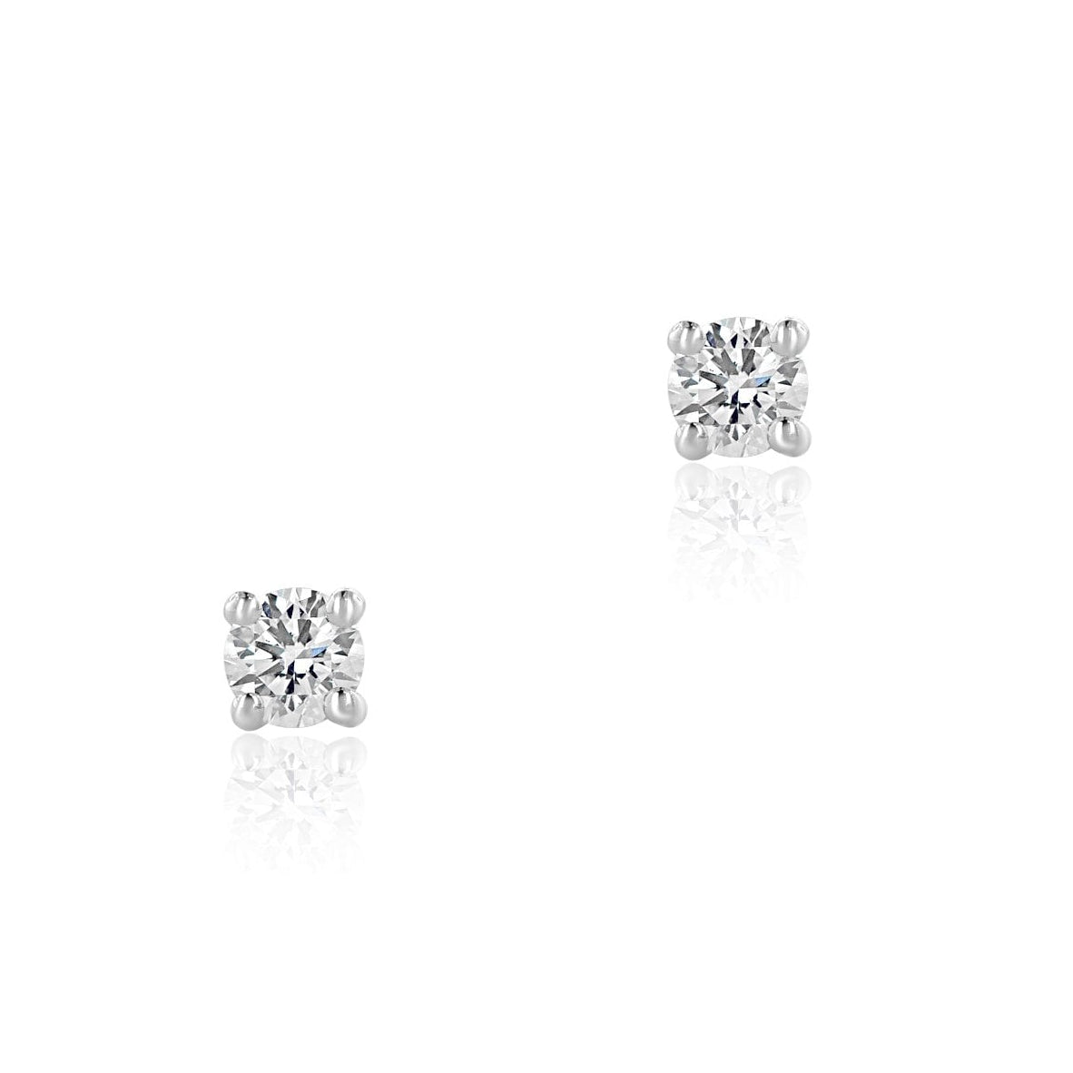 0.31ct Round Brilliant Cut Diamond Stud Earrings in 18ct White Gold