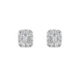10ct White Gold Delicate Diamond Pre Owned Stud Earrings