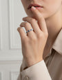 18ct Yellow Gold Sapphire 0.51ct and Diamond 0.34ct Total Seven Stone Ring