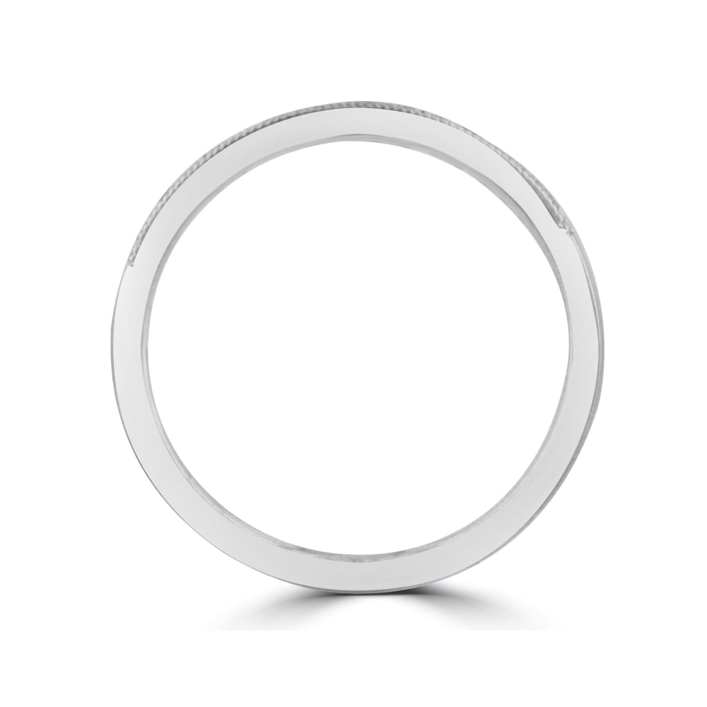 18ct White Gold Deco Inspired Diamond Wedding Ring