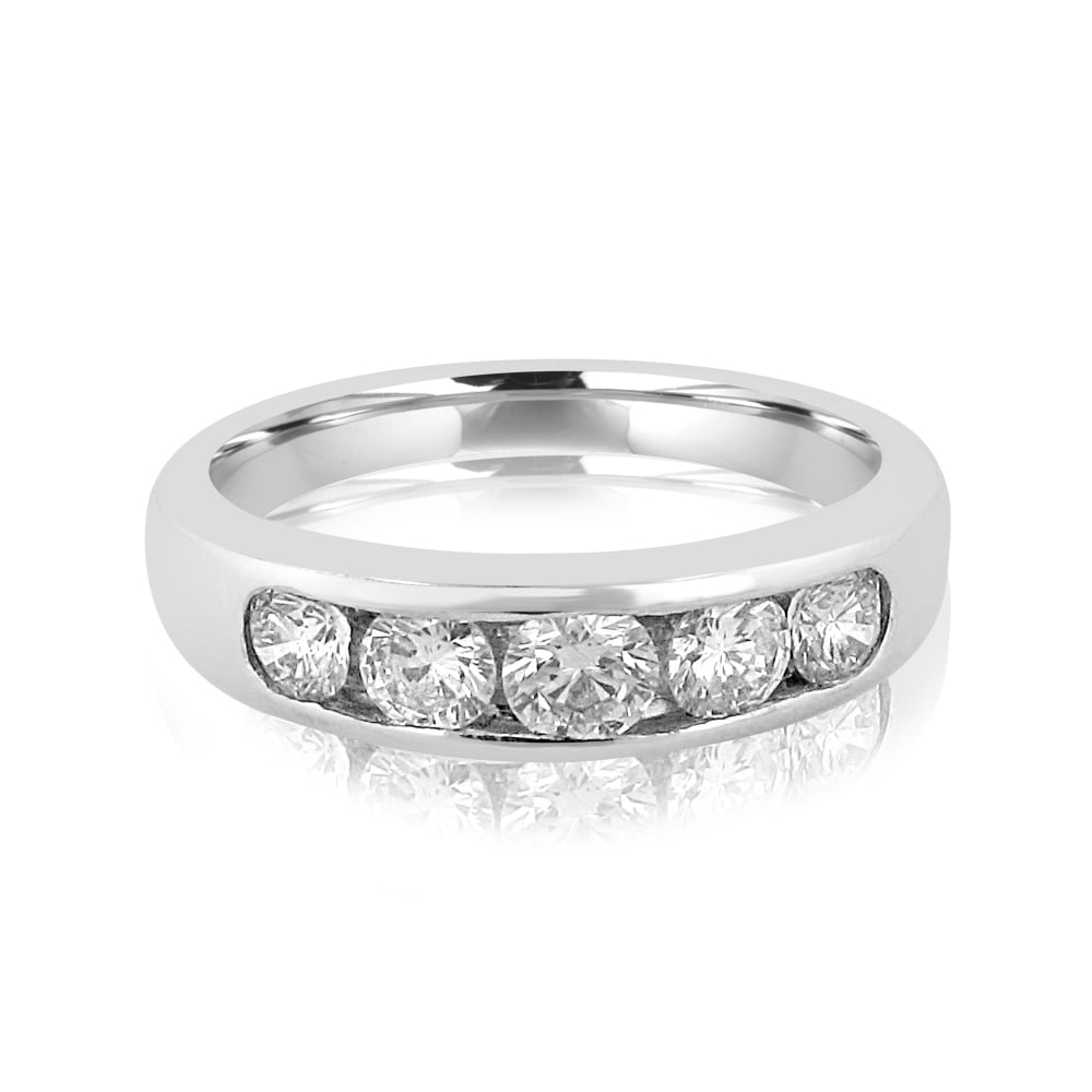 0.84ct Five Stone Diamond Eternity Ring