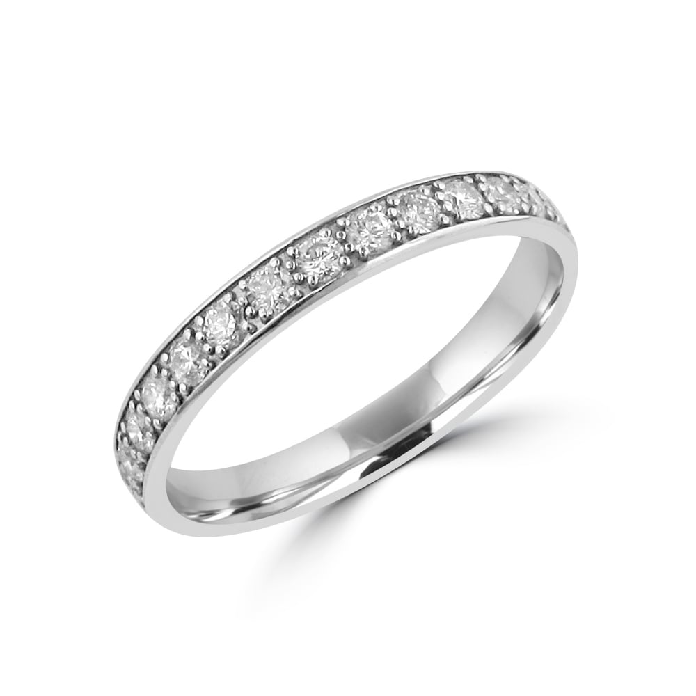Full Eternity Diamond Set 18ct White Gold Ring