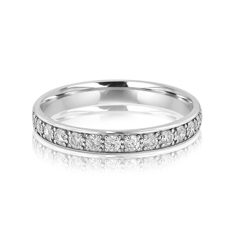 Full Eternity Diamond Set 18ct White Gold Ring