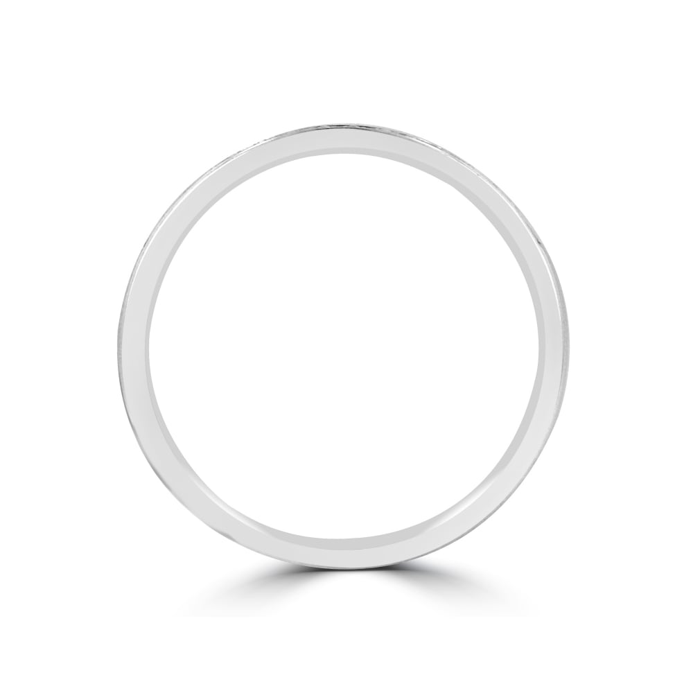 9ct White Gold Diamond Vintage Inspired Wedding Ring