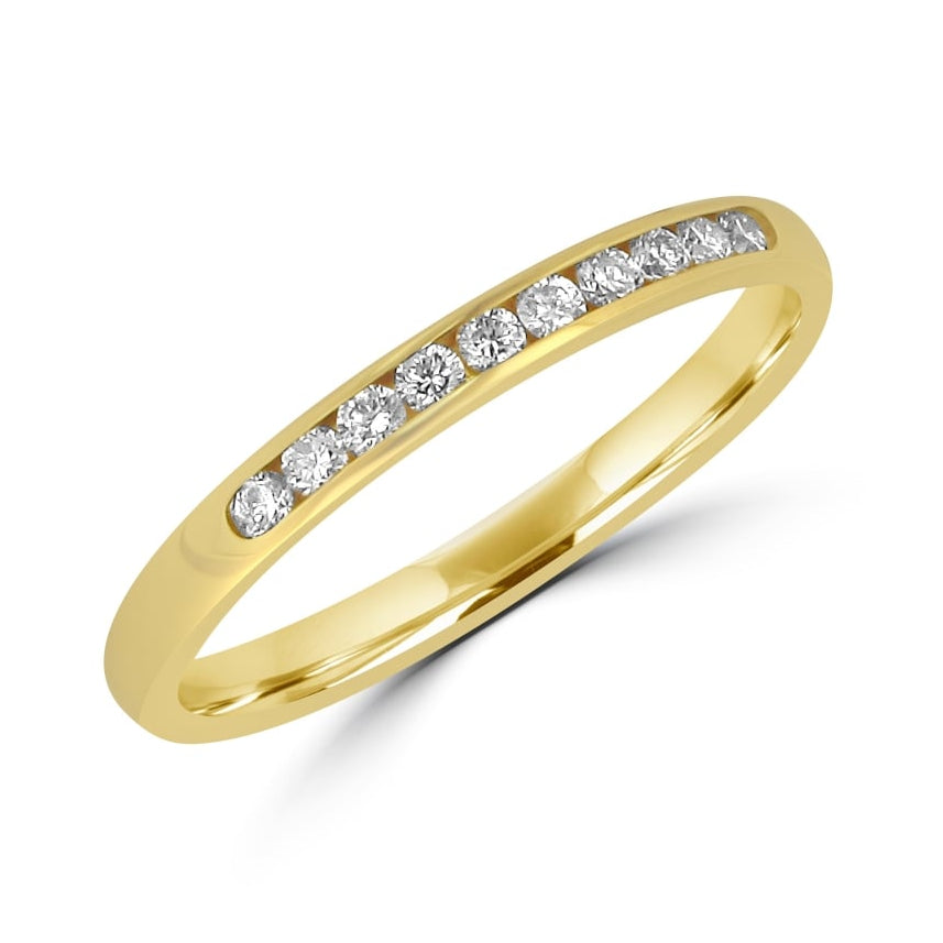 0.20ct Diamond 18ct Yellow Gold Wedding Ring