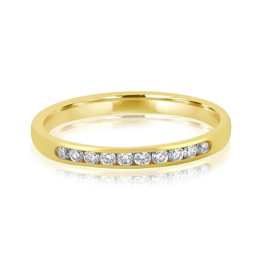 0.20ct Diamond 18ct Yellow Gold Wedding Ring
