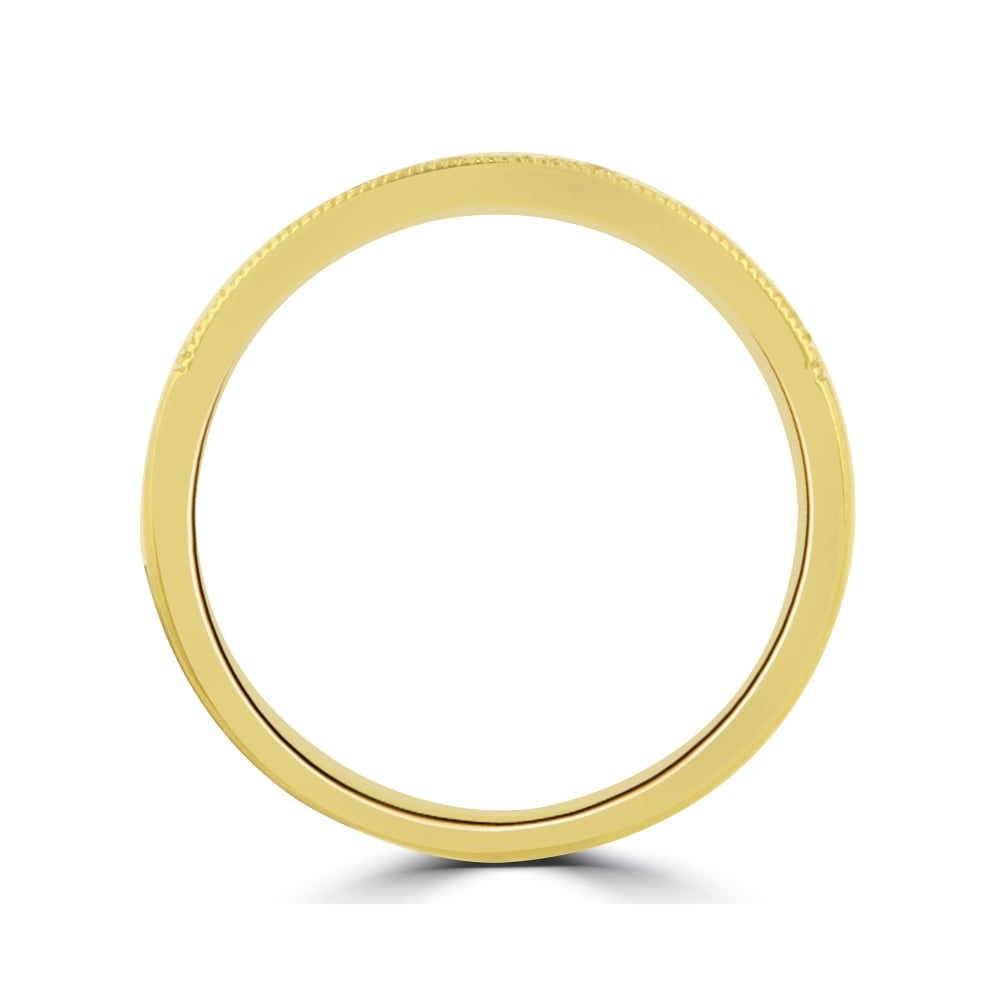 Yellow Gold Fifteen Round Diamond Wedding Ring