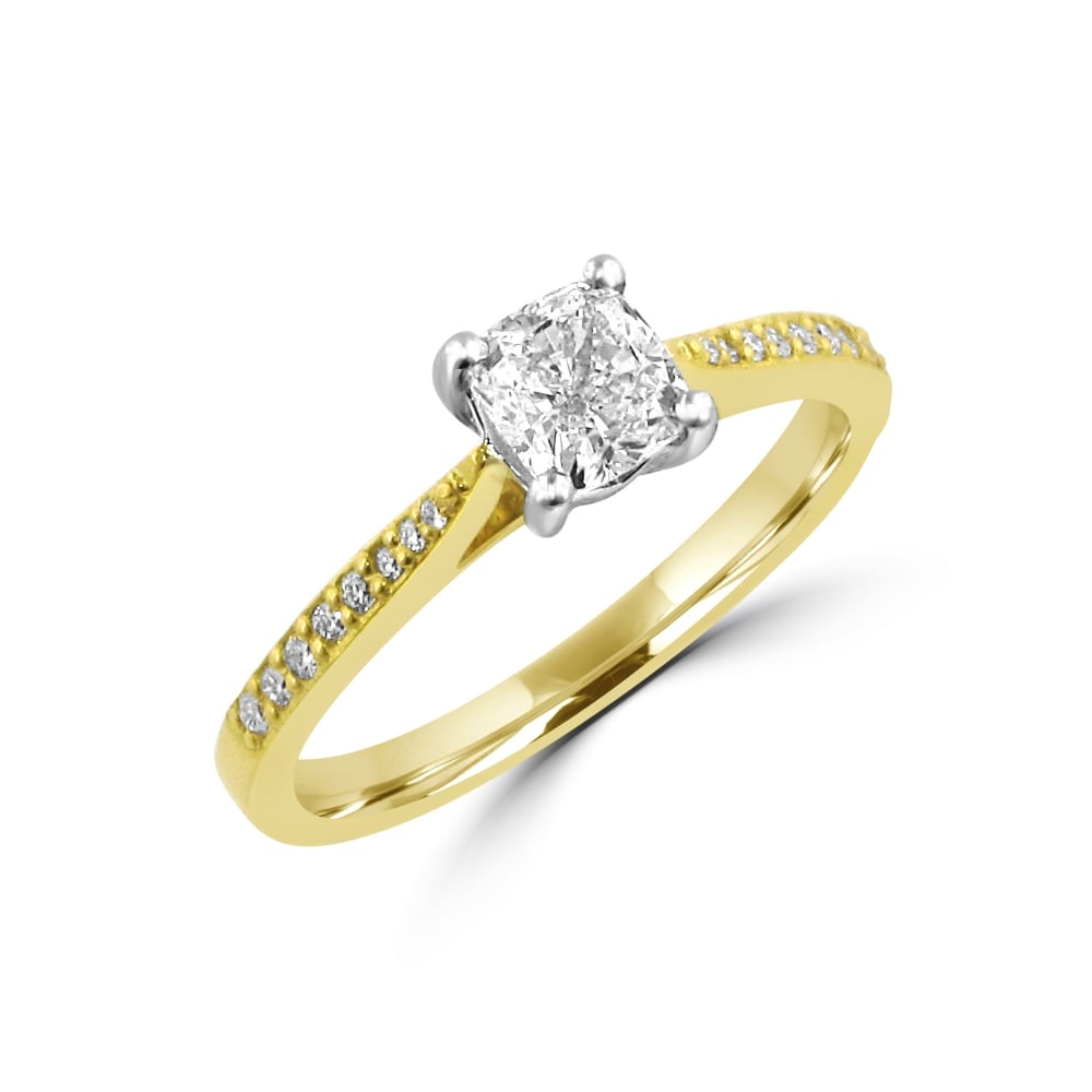 0.70ct Cushion Cut Diamond Engagement Ring
