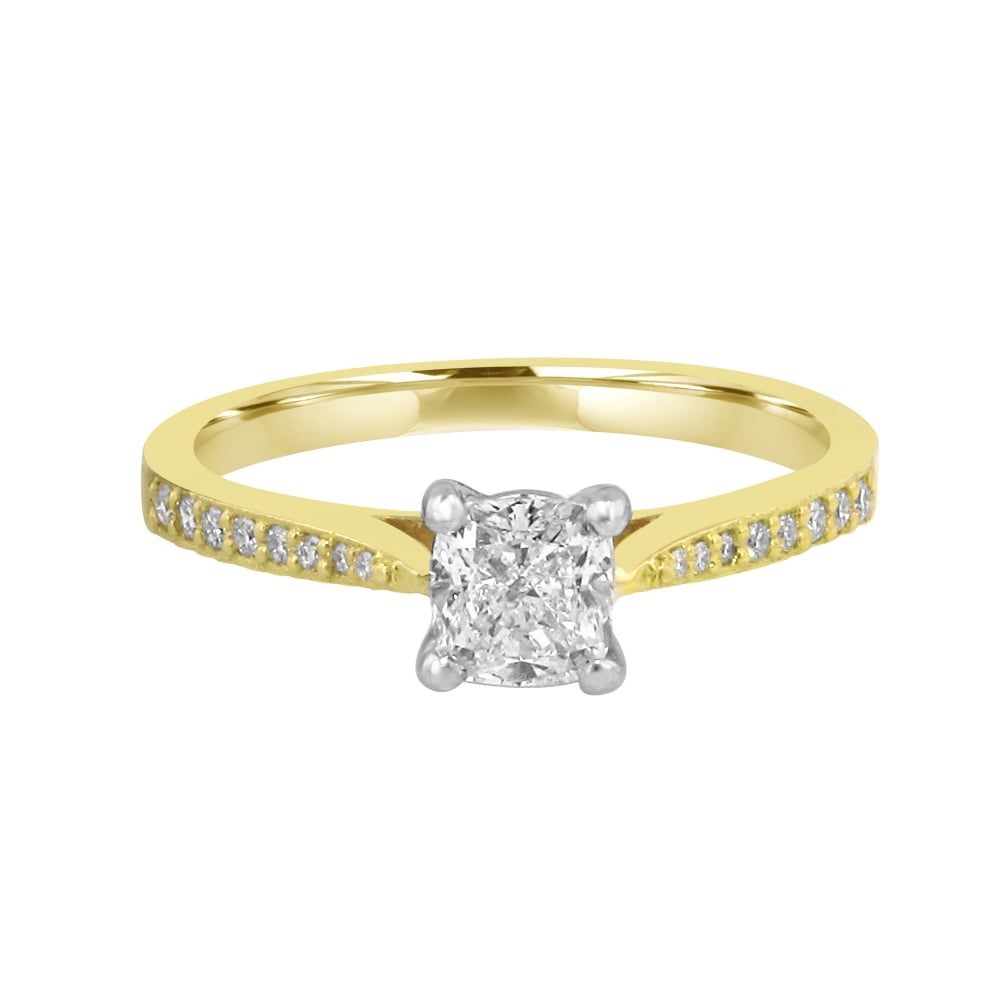 0.70ct Cushion Cut Diamond Engagement Ring