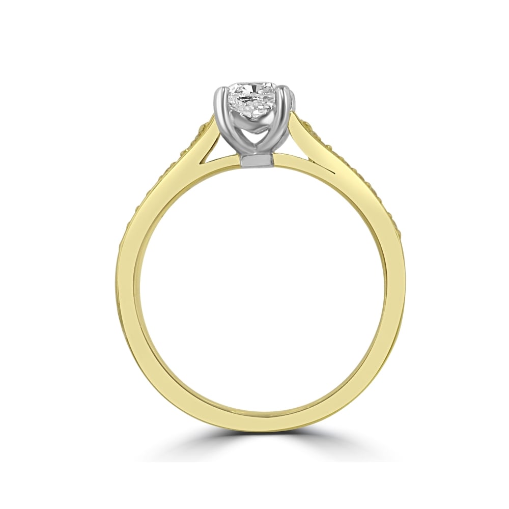 0.70ct Cushion Cut Diamond Engagement Ring