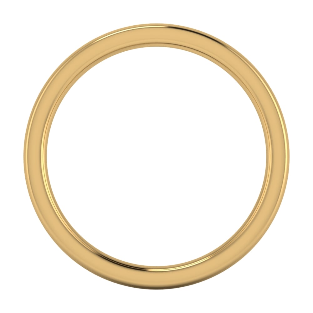 18ct Yellow Gold 2.5mm Court Wedding Ring (Medium Weight)