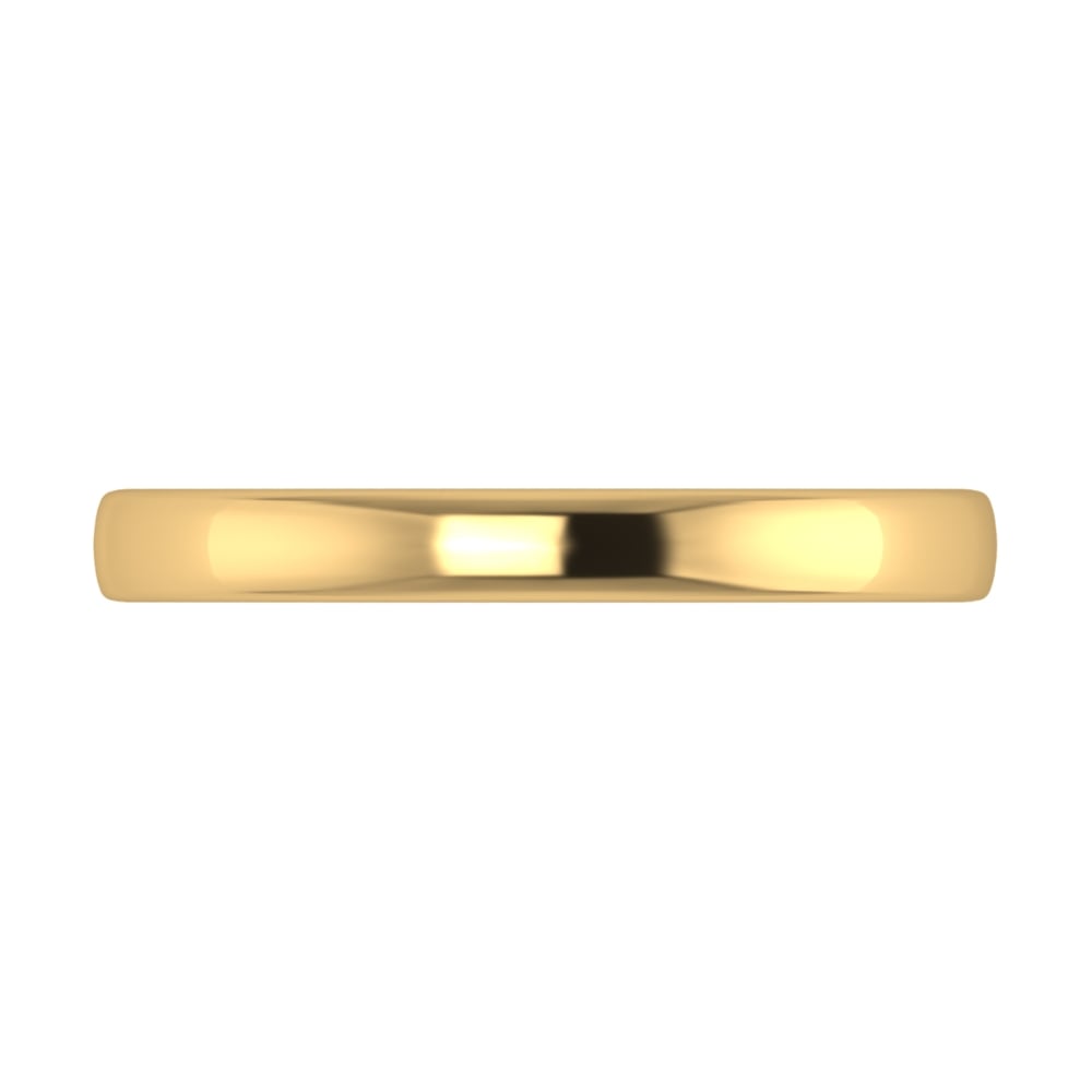 18ct Yellow Gold 2.5mm Court Wedding Ring (Medium Weight)