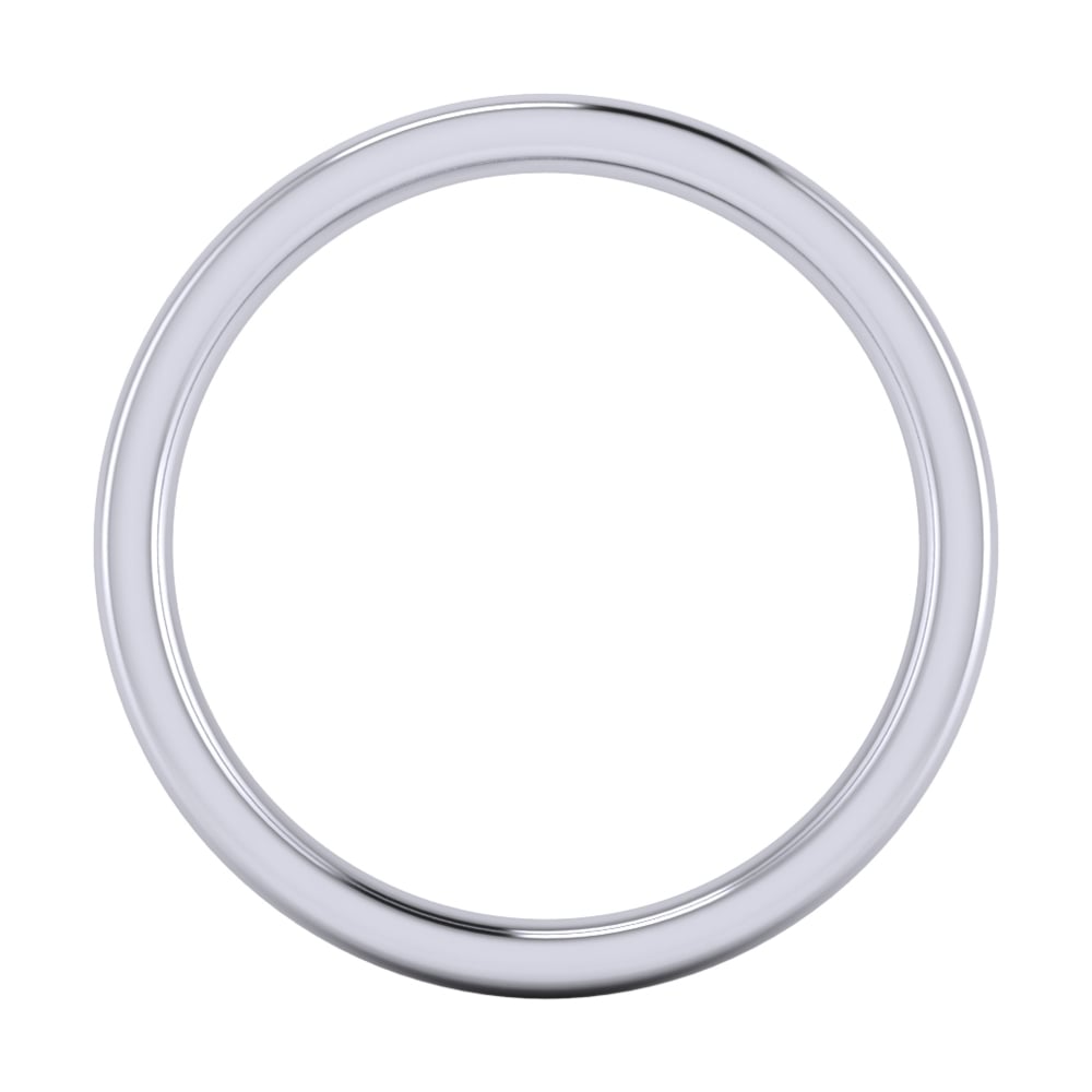 Platinum 3mm Slight Court Wedding Ring (Medium Weight)