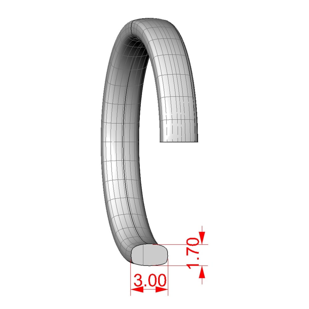 18ct Yellow Gold 3mm Court Wedding Ring (Medium Weight)