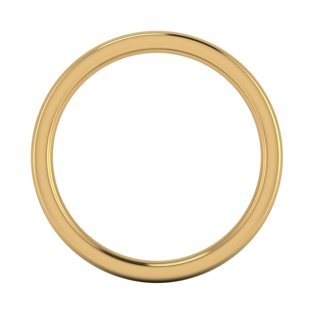 18ct Yellow Gold 3mm Court Wedding Ring (Medium Weight)